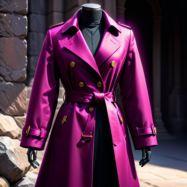 Sketch of a magenta coat from stone