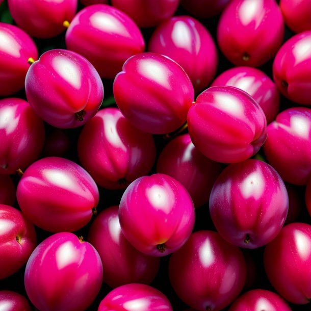 Portrait of a hot pink jamaica plum