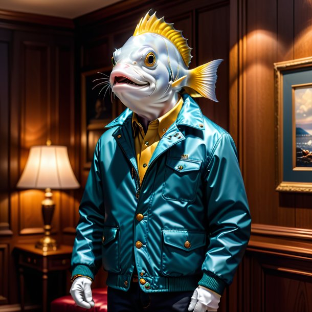 Pic of a haddock in a jacket in the house