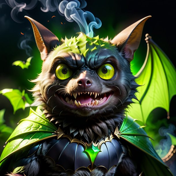 Image of a lime smoking bat