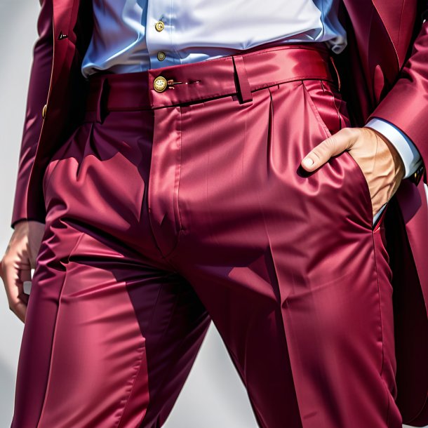 Clipart of a maroon trousers from polyethylene