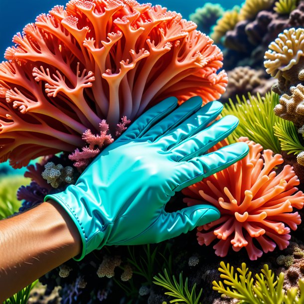 Pic d'un gants de corail de l'herbe