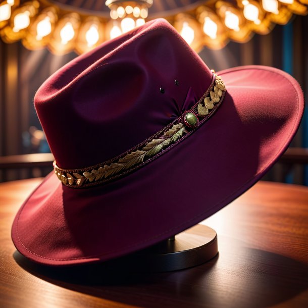 Picture of a maroon hat from clay