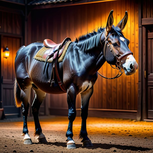 Photo d'une mule dans un jean noir