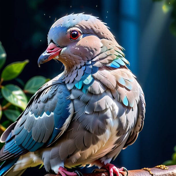 Pic of a blue crying dove