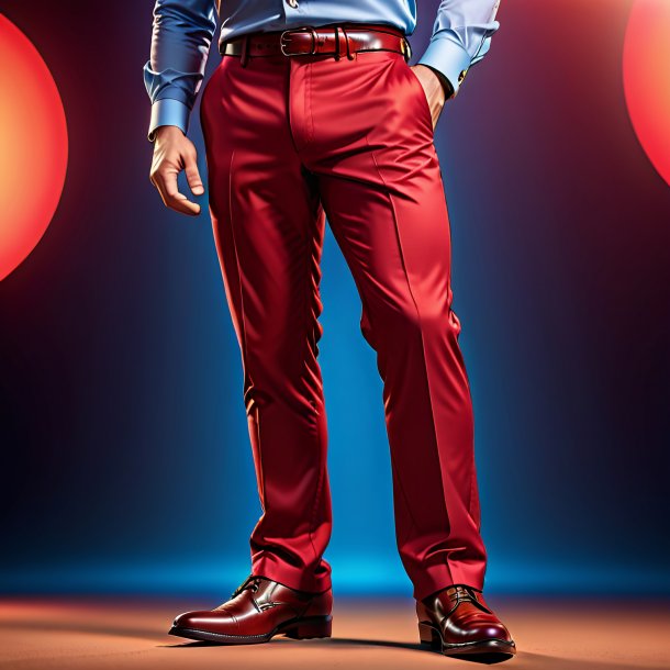 Clipart of a red trousers from clay