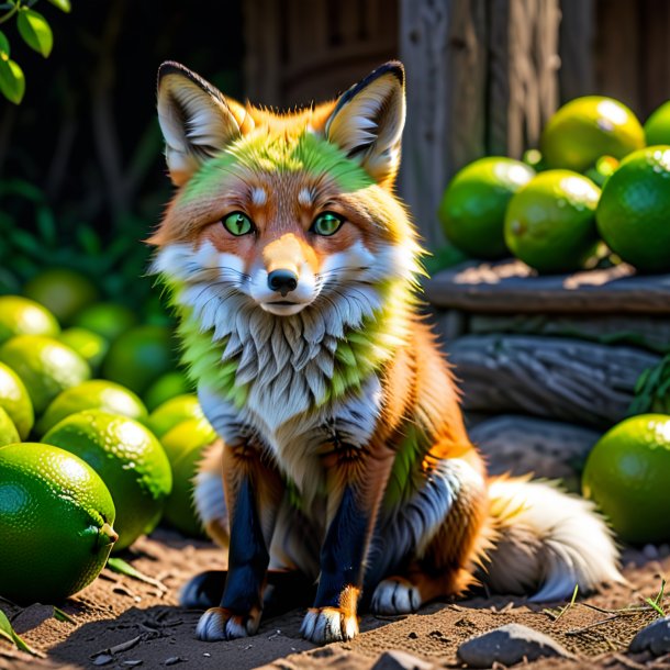 Image d'un renard d'attente de lime