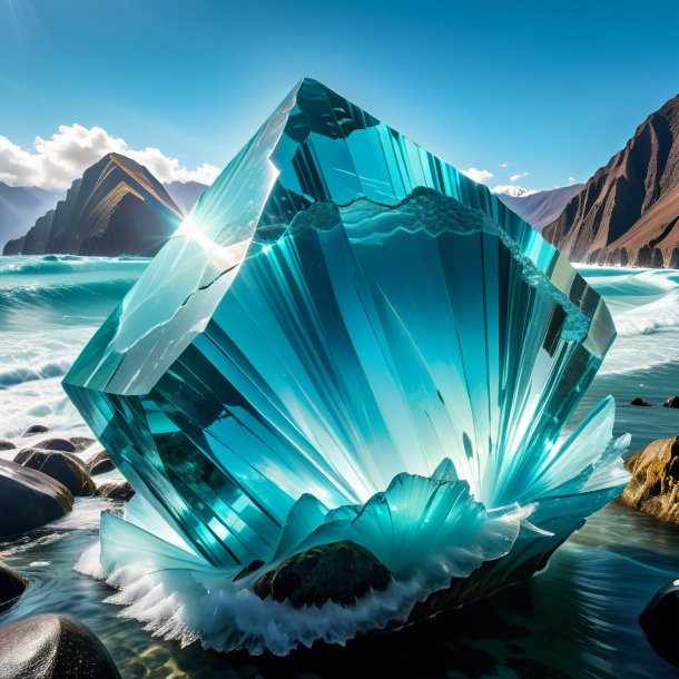 Depiction of a aquamarine marvel of peru