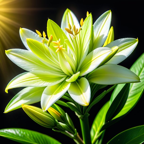 Photo of a lime tuberose