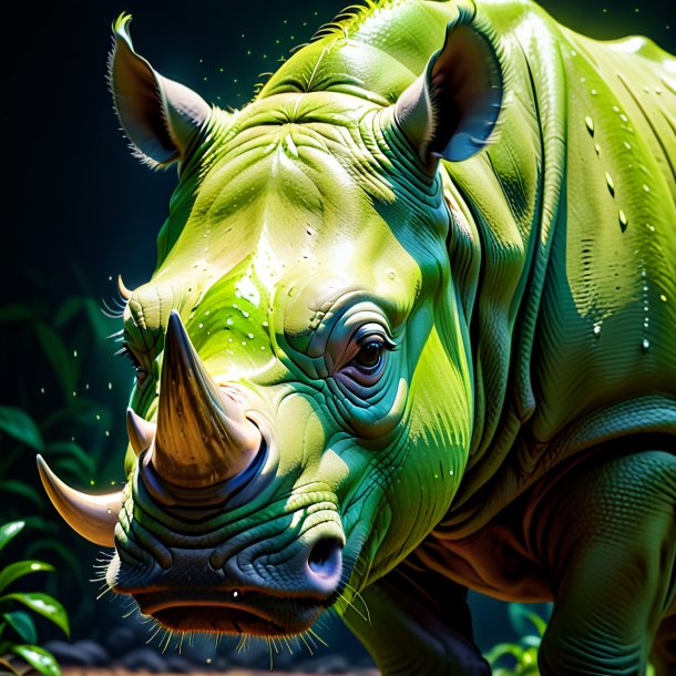 Pic of a lime crying rhinoceros