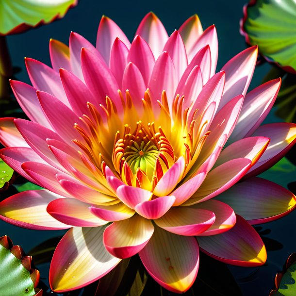 "clipart of a coral water lily, peltated"