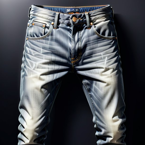 Sketch de um jeans cinza de metal