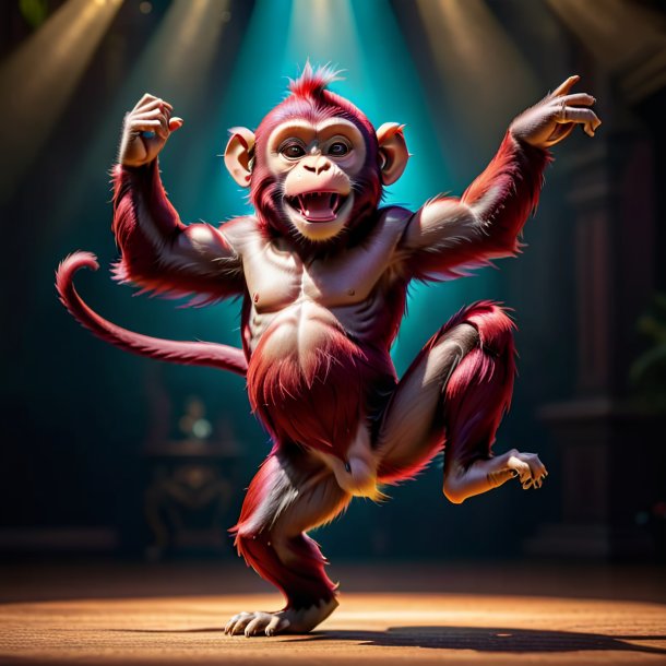 Image of a maroon dancing monkey