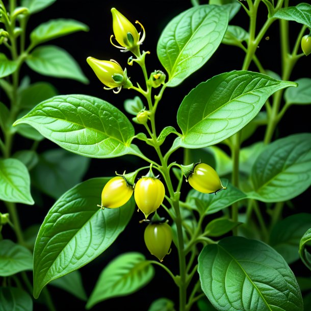 Retrato de um nightshade verde