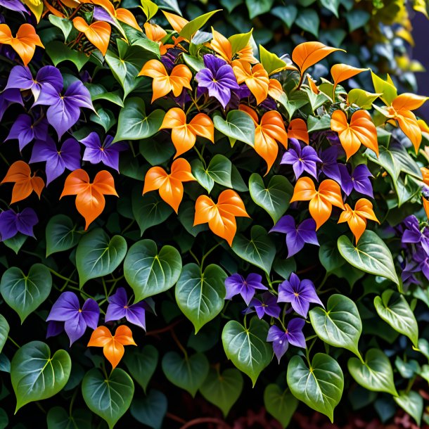 Depicting of a orange violet ivy