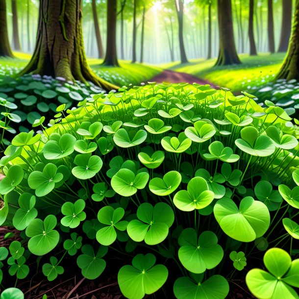 Illustration of a pea green wood sorrel