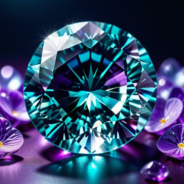 "imagerie d'une violette aquamarine, douce"