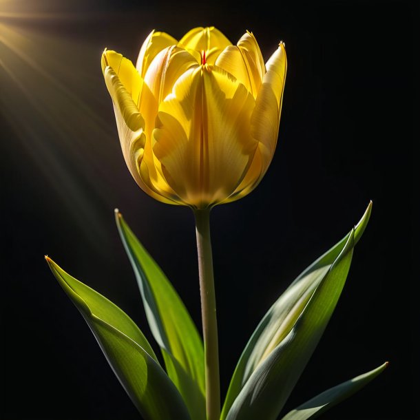 Imagery of a yellow tulip
