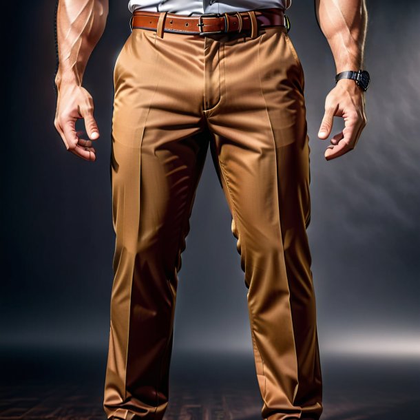 Clipart of a brown trousers from iron