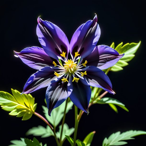 Picture of a black columbine