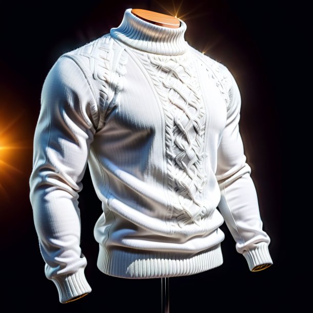 Illustration of a white sweater from iron