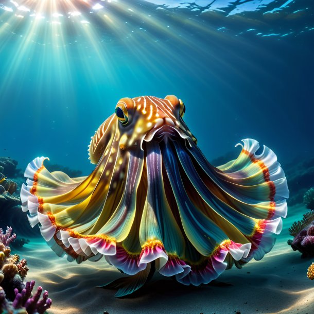 Pic of a cuttlefish in a skirt in the sea