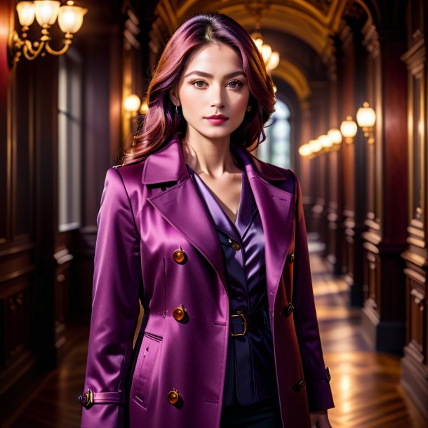 Portrait of a plum coat from iron