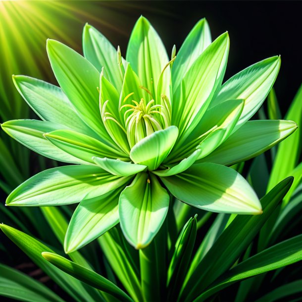 Drawing of a green tuberose