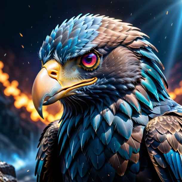 Pic d'un aigle bleu pleurant