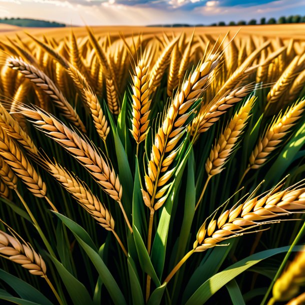 Photo of a wheat coat from clay