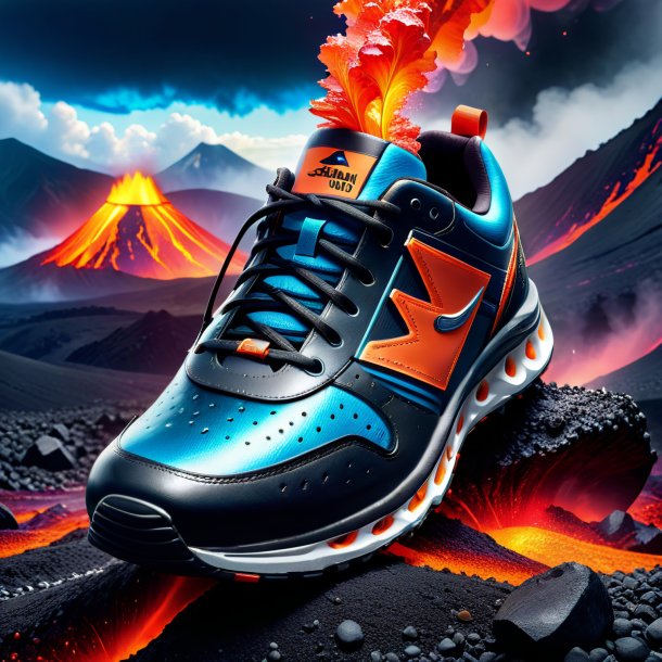 Image of a salmon in a shoes in the volcano