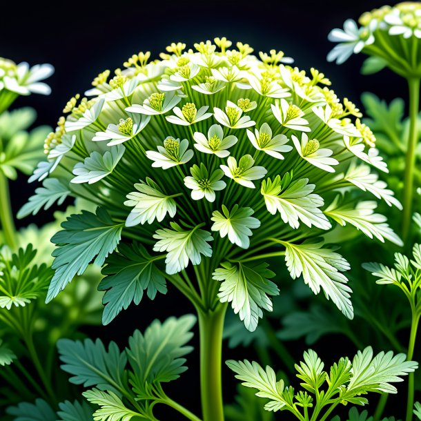 Clipart of a ivory parsley