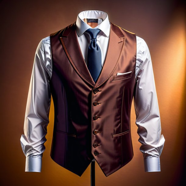 Photo of a brown vest from paper