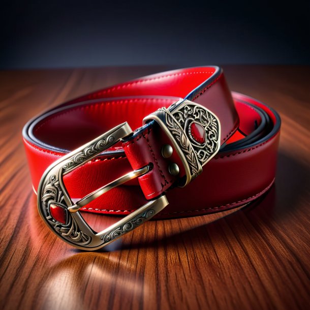 Photo of a red belt from stone