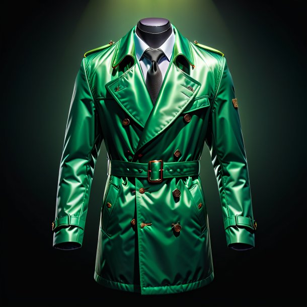 Image of a green coat from metal