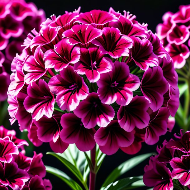 Depicting of a hot pink sweet william