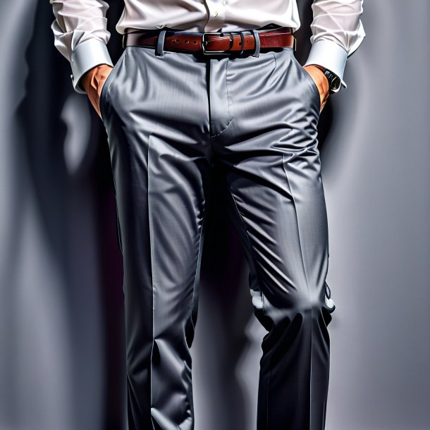 Photo of a gray trousers from paper