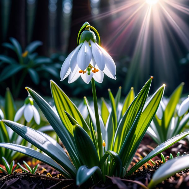 Imagery of a silver snowdrop