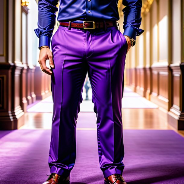 Pic de un pantalón morado de polietileno