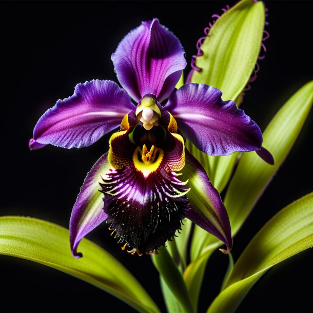 "portrait of a black ophrys, fly orchid"