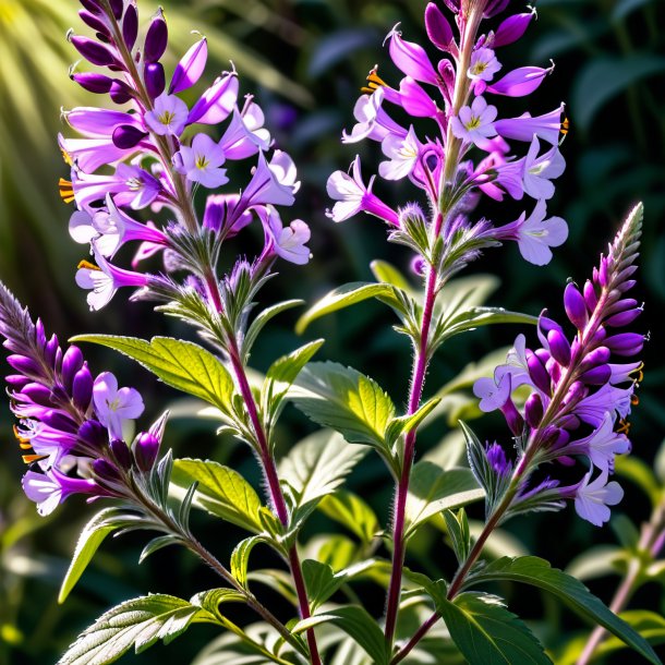 "depicting of a silver willowherb, purple"