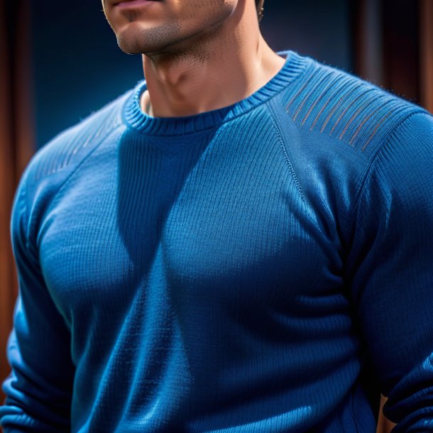 Photo of a blue sweater from clay