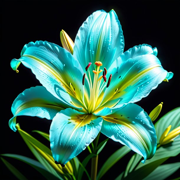 Picture of a cyan lily