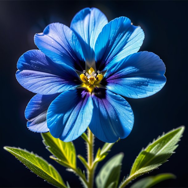 Photography of a blue wallflower