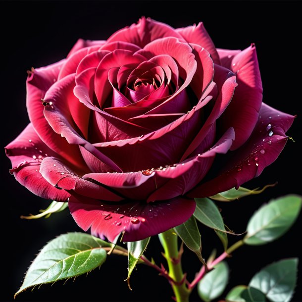 Representación de una rosa granate