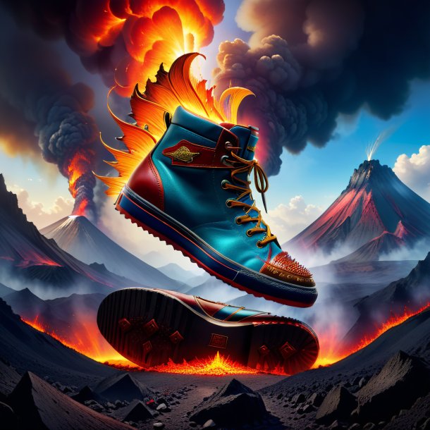 Photo of a pike in a shoes in the volcano