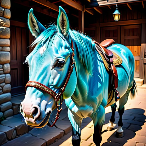 Pic of a aquamarine waiting mule