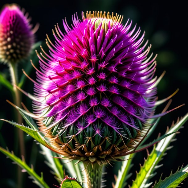 Pic of a magenta teasel