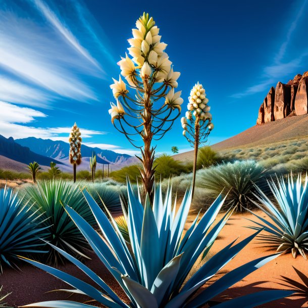 Imagery of a azure yucca