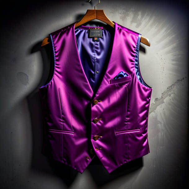 Photography of a plum vest from concrete